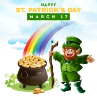 st. patrick's day Instagram Post template