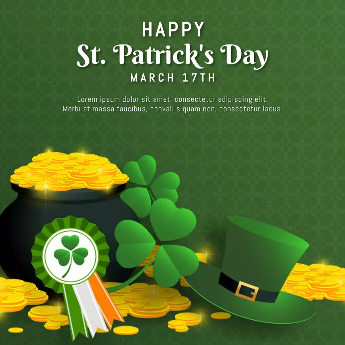 st. patrick's day Instagram 帖子 template