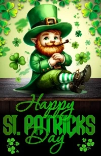 st. patrick's day Half Page Wide template
