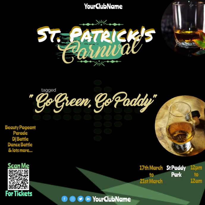 st. patrick's day Instagram 帖子 template