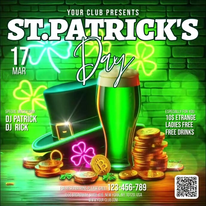 St. Patrick's Day 方形(1:1) template