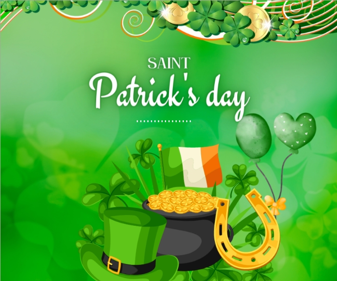 ST. Patrick's day 中矩形广告 template