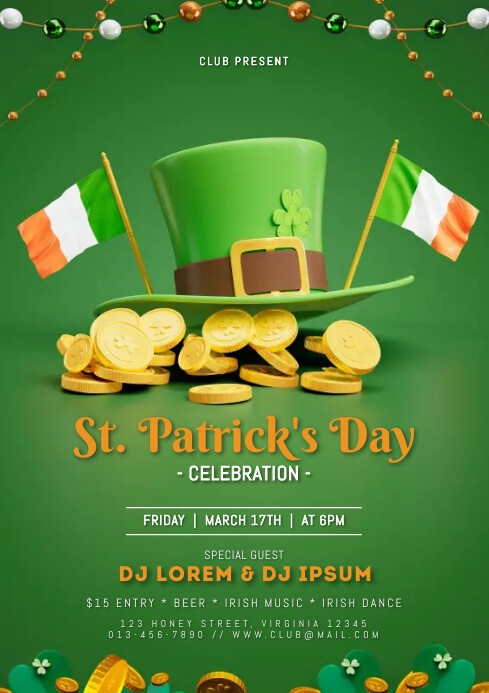 St Patrick S Day Template PosterMyWall