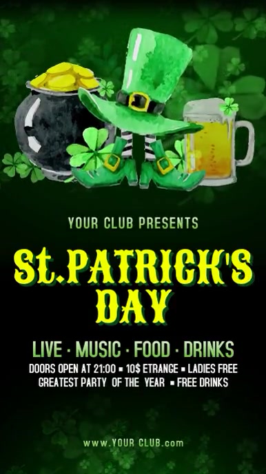 St. Patrick's Day Instagram Story template