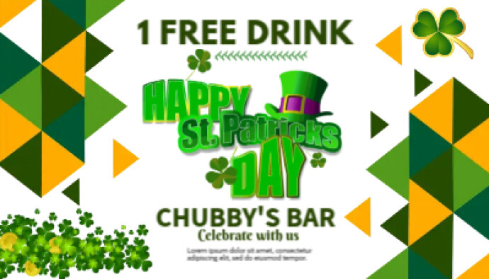 St. Patrick's Day Business Card template