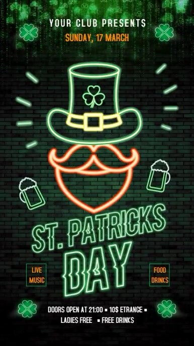 St. Patrick's Day Instagram Story template