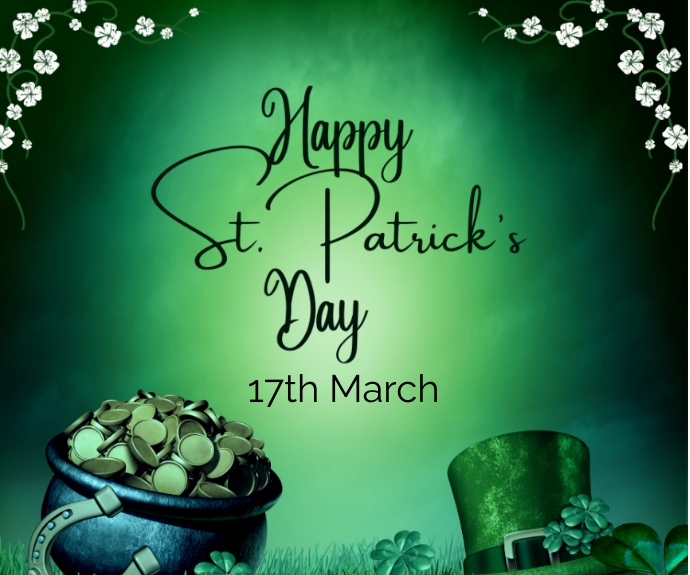 ST. Patrick's day Medium Rectangle template