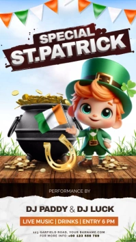 st. patrick's day Instagram Story template