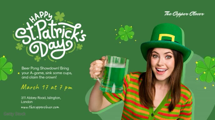 St. Patrick's Day Digital Display template
