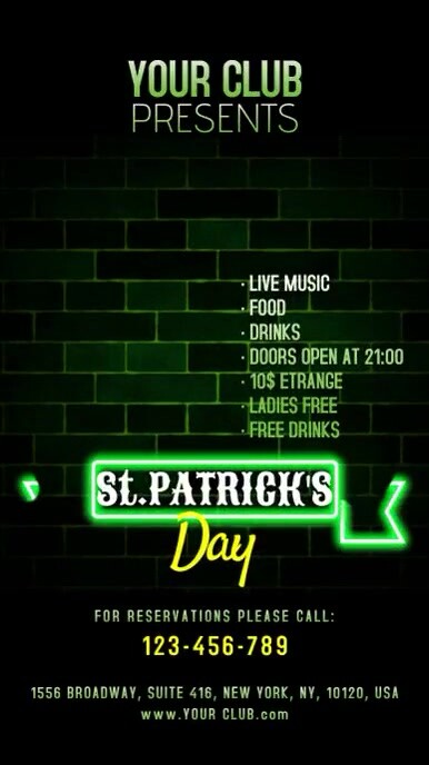 St. Patrick's Day Display template