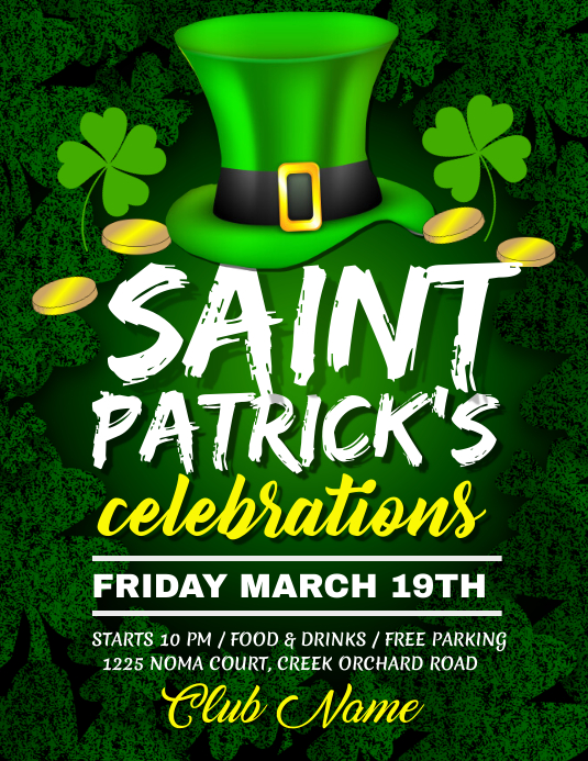Copy Of St Patrick s Day Flyer Saint Patrick Celebrations PosterMyWall Copy Of St Patrick s Day Flyer Saint Patrick Celebrations PosterMyWall