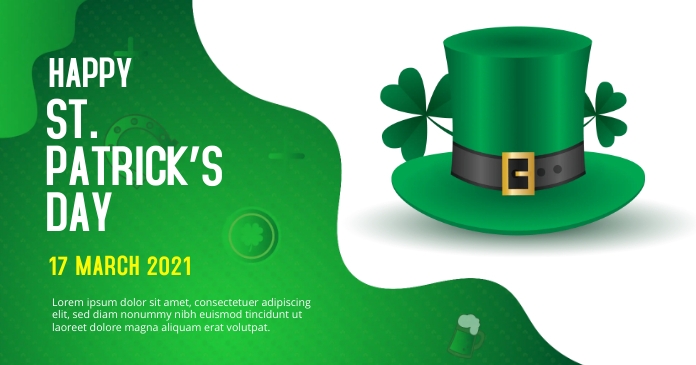 St. Patrick's Day Instagram post Obraz udostępniany na Facebooku template