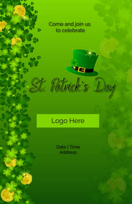 St. Patrick's Day - Join Us 300x600 Half Page Wide template