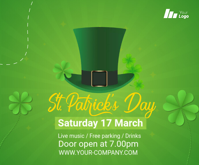St. Patrick's Day Medium Rectangle template