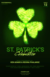 st. patrick's day party flyer Tabloïd template