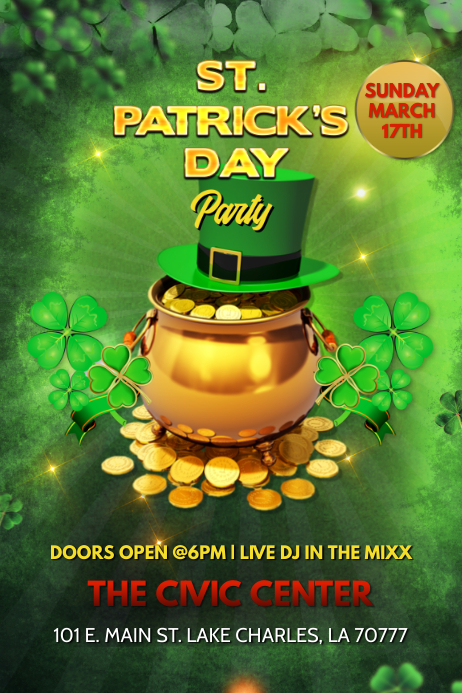 ST. PATRICK'S DAY PARTY FLYER TEMPLATE | PosterMyWall
