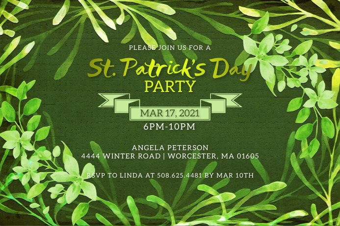 St. Patrick's Day Party Invitation Template | PosterMyWall