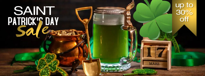 St. Patrick's Day Sale Facebook Cover template