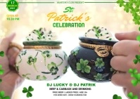 St. Patrick's Day  Template Kartu Pos