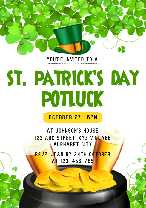 St Patrick S Day Template PosterMyWall