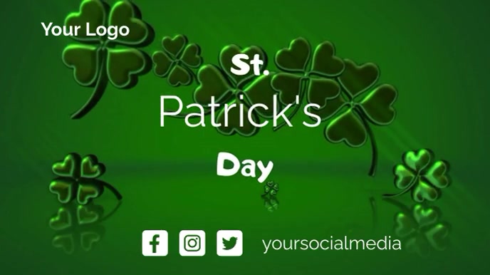 St. Patrick's Day Video Ekran reklamowy (16:9) template