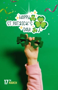 St. Patrick's Day Wishes Meia página larga template