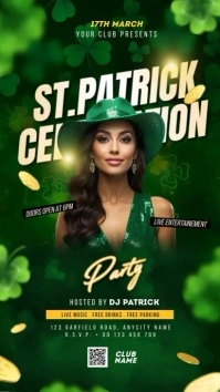 st. patrick's party instagram story template
