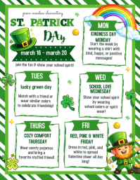 St. Patrick Day Spirit Week Flyer (US Letter) template