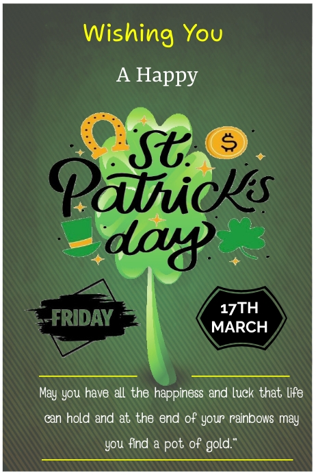 St. Patrick Day Template | PosterMyWall