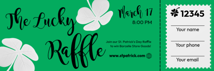 St. Patrick Raffle Template | PosterMyWall