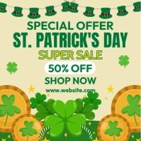 St. Patrick Super Sale Instagram Post template