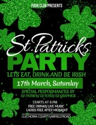 st. patricks day flyer, saint patrick Volantino (US Letter) template