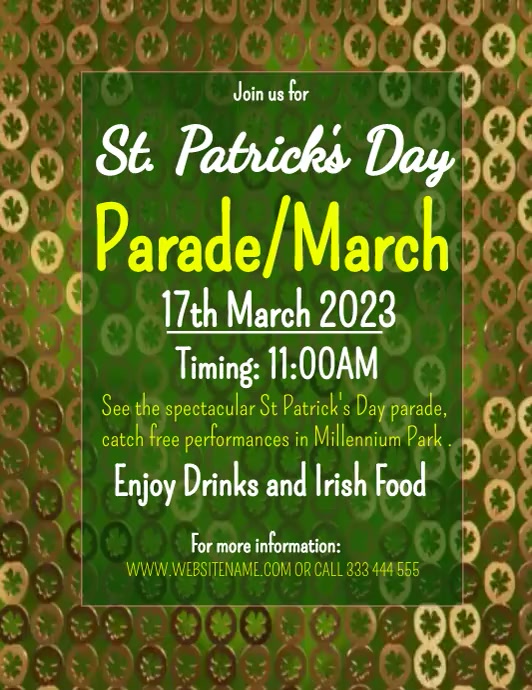 st. patricks day parade celebration ( (1) Template | PosterMyWall