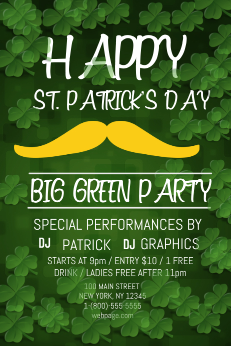 St. Patricks Day Party Template | PosterMyWall