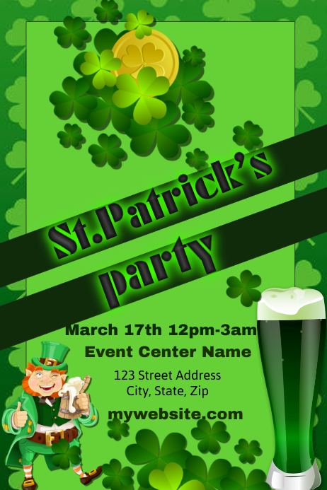 St. Patricks Day Party Template | PosterMyWall