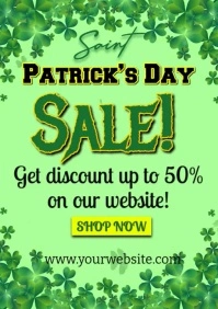 St. patricks day sale A4 template
