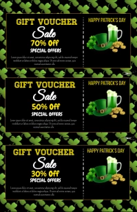 st. patricks day sale gift voucher  (2) Tabloid template