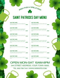 St. Patricks Flyer (US Letter) template