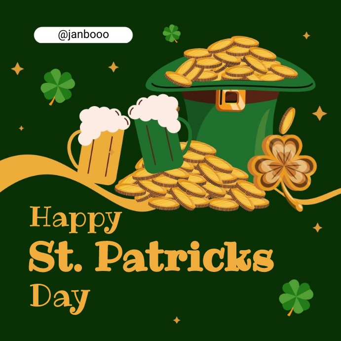 St.Patrick's Day Instagram 帖子 template