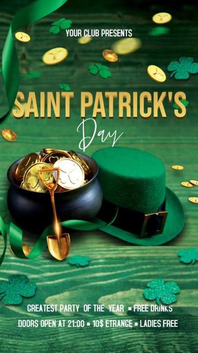 St.Patrick's Day História do Instagram template