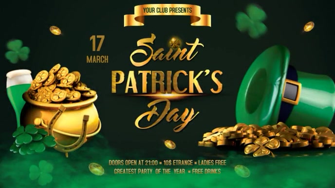 St.Patrick's Day Digital Display (16:9) template