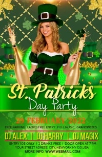 ST.PATRICK DAY PARTY Полстраницы широкого формата template