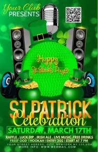 ST.PATRICK DAY PARTY Demi-page de format Wide template