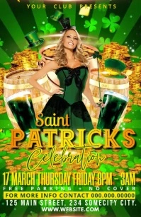 ST.PATRICK DAY PARTY Halbe Seite breit template