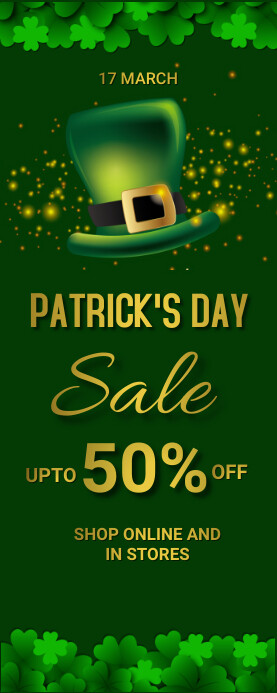 St.Patrick.Patricks, event, party Banner avvolgibile 2' × 5' template