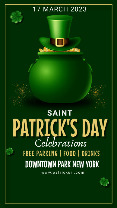 St.Patricks, event, sale, party (2) Instagram Story template