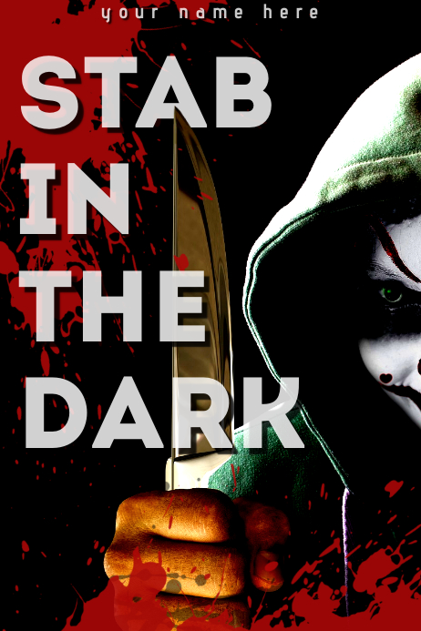 Stab In The Dark Cartaz template