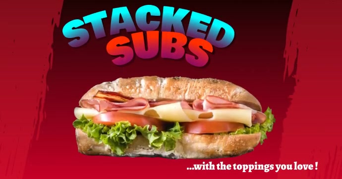 Stacked Sub Sandwich Template | PosterMyWall