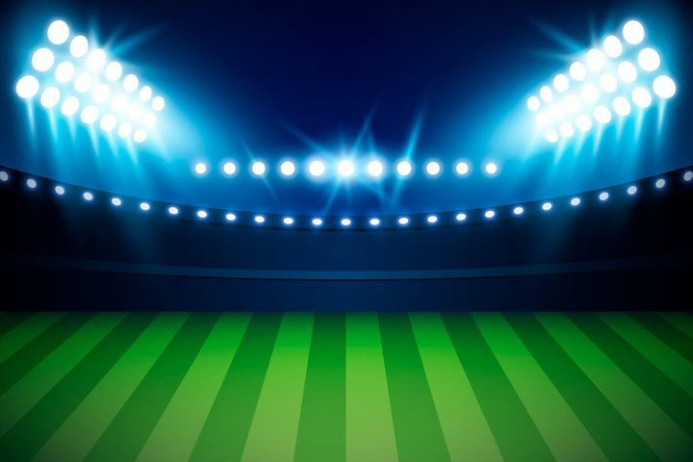 Stadium floodlight green field background Template | PosterMyWall