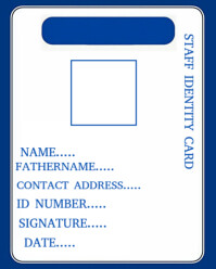 White Staff Identity Card Instagram Portrait Template